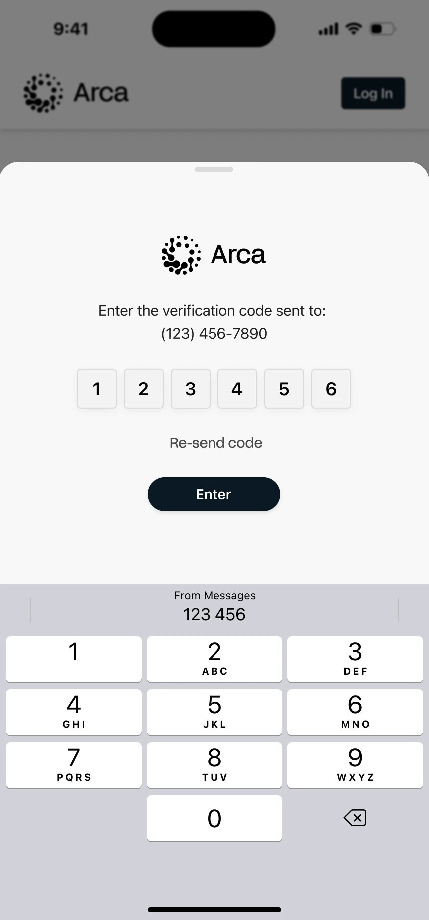 Enter verification code