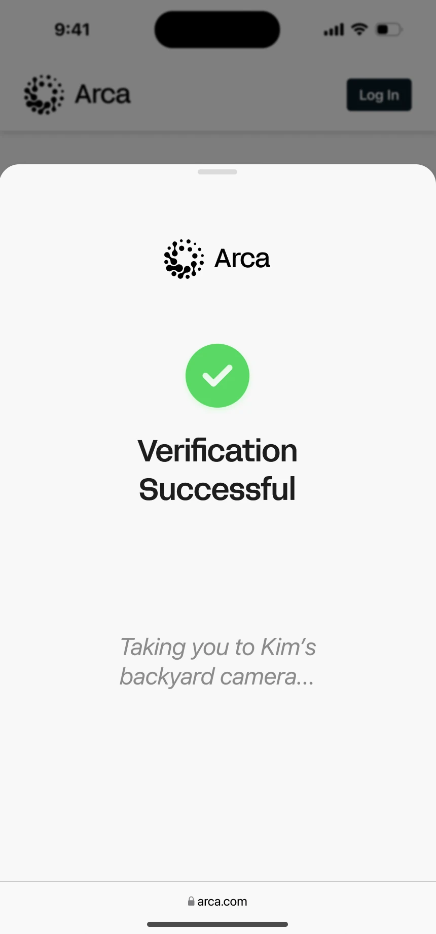 Verification successful